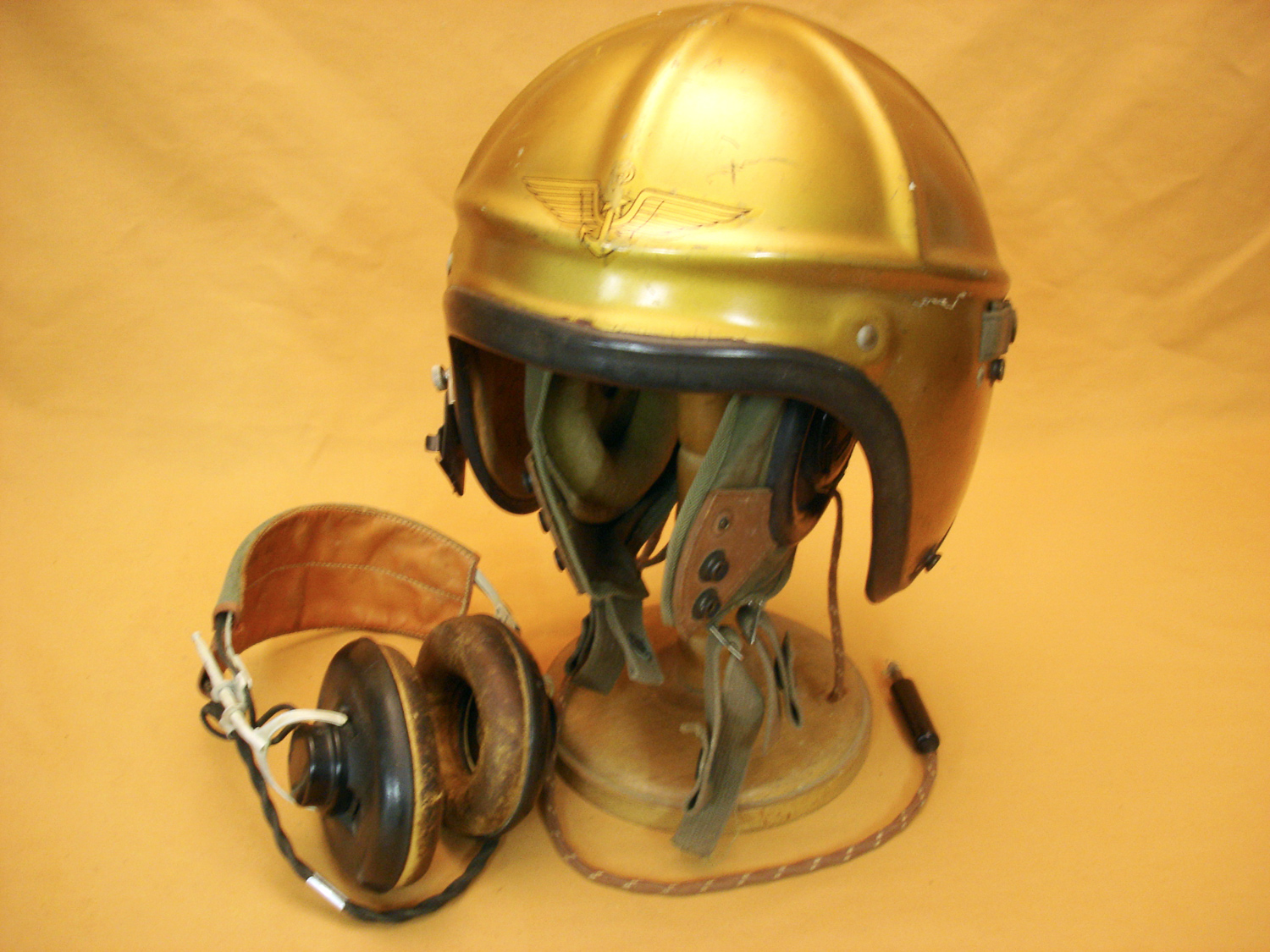 Casque de pilote aéronavale, années 50.